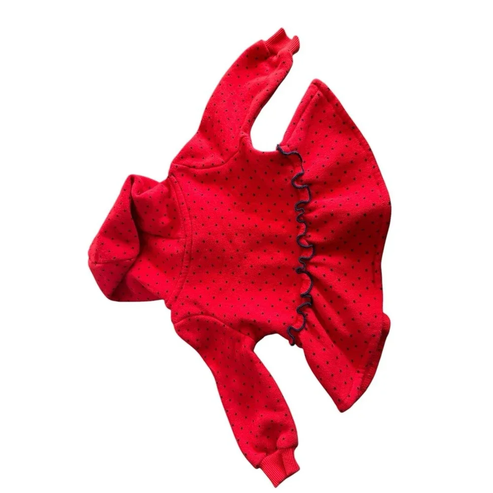 Girls Tommy Hilfiger 3-6‎ Months Red Sweater Blue Stars Baby Girls